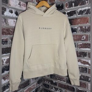YoungLA Men's Revolve Mirrored Beige Thick Hoodie